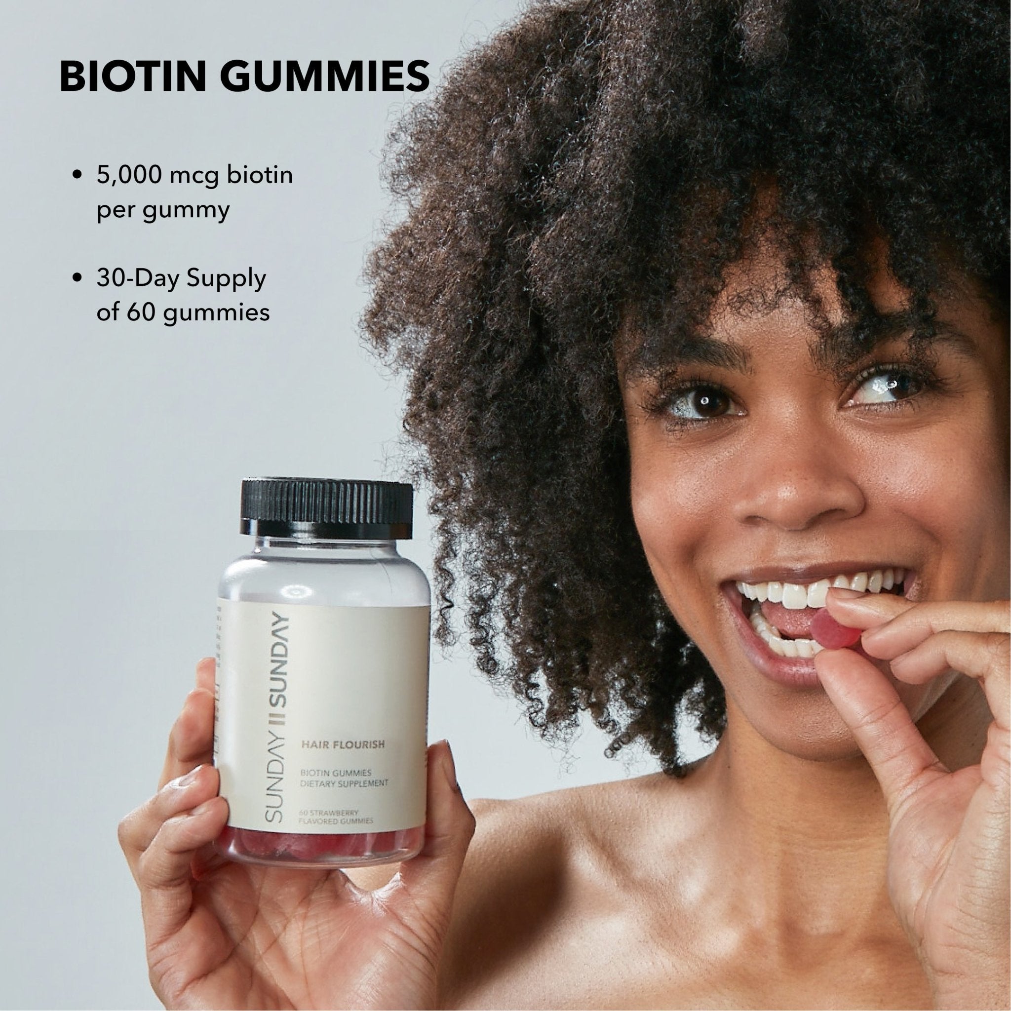 HAIR FLOURISH Vegan Biotin Gummies - SUNDAY II SUNDAY