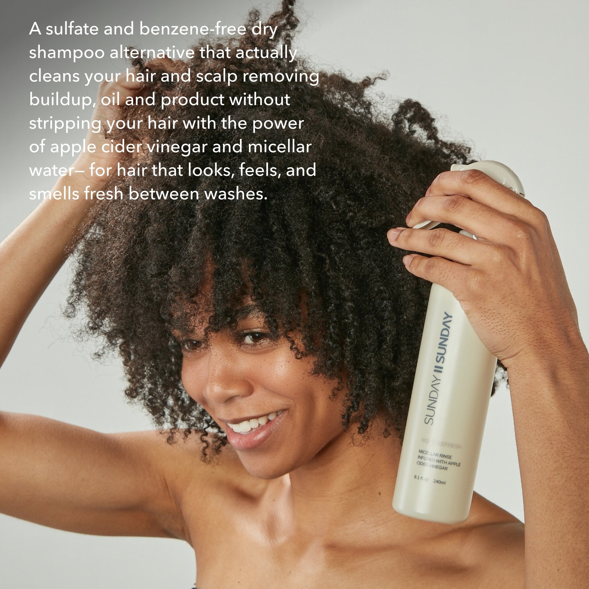 Root Refresh Micellar Rinse Dry Shampoo Alternative with Apple Cider Vinegar - SUNDAY II SUNDAY